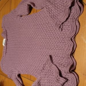 Style & Co. Medium Purple Bell Sleeved Sweater. EUC